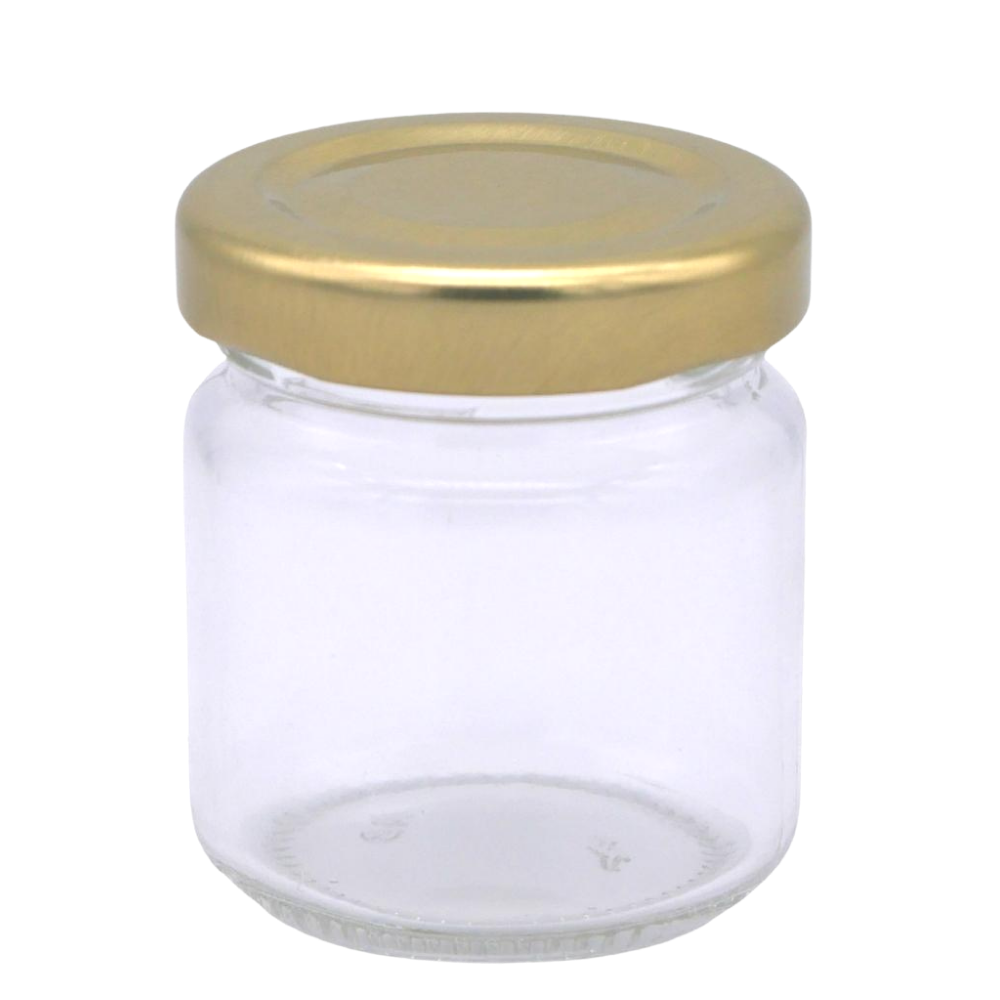 50ml Konservenglas mit goldenem Twist-off