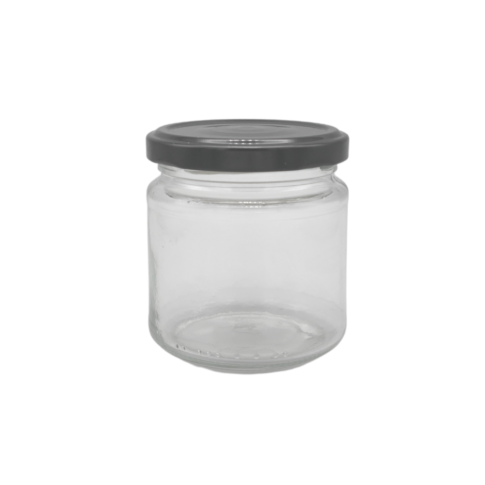 210ml Konservenglas mit schwarzem Twist-off