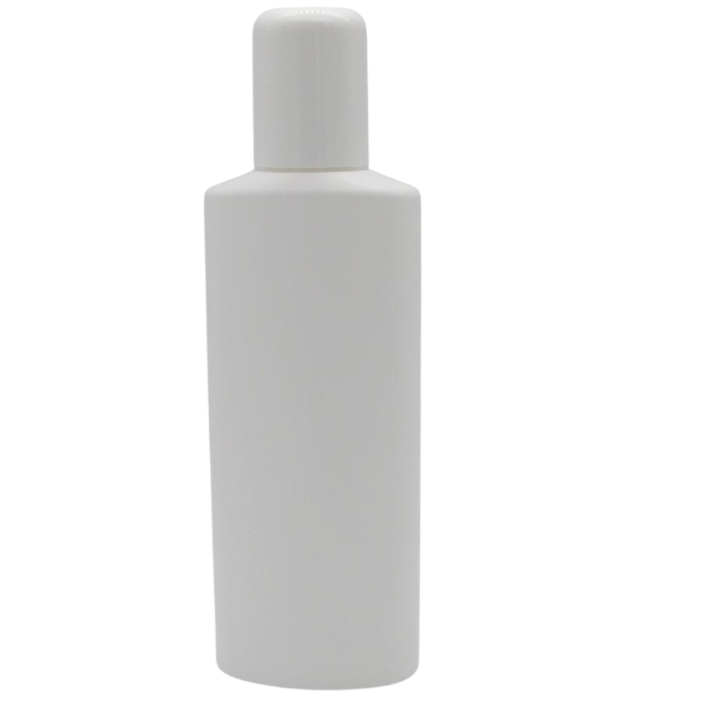 100ml ovale Flasche weiß, HDPE
