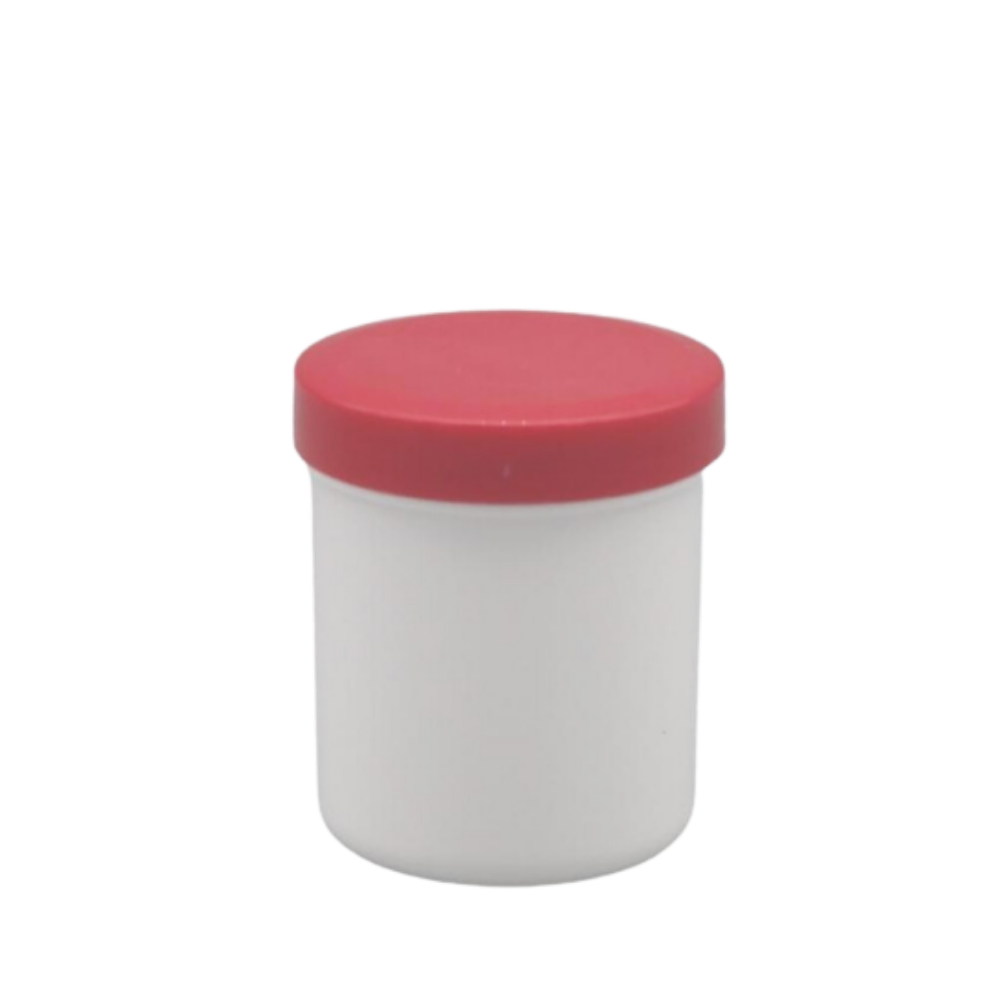 20g/25ml Schraubdose weiß mit rotem Verschluss