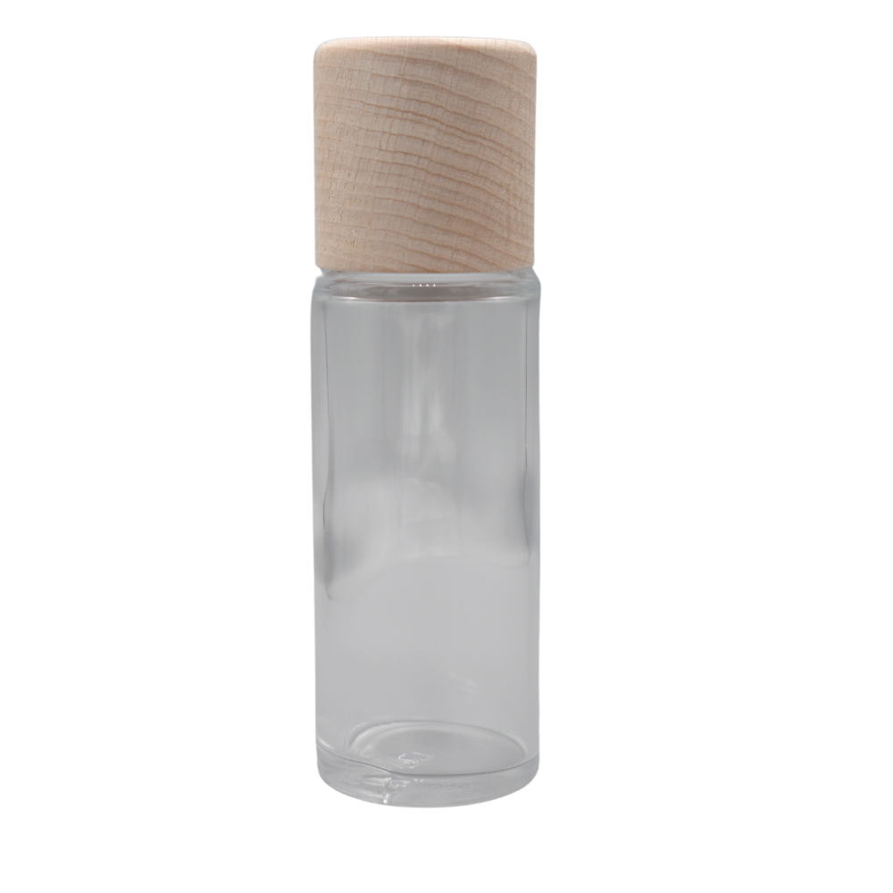 75ml Roll-on Flasche, Fitment natur, Schraubkappe Holz