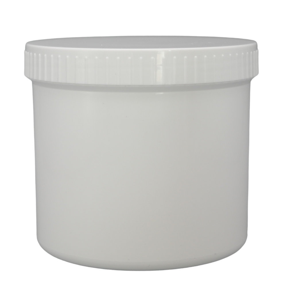 400g/500ml Schraubdose weiß mit weißem Verschluss