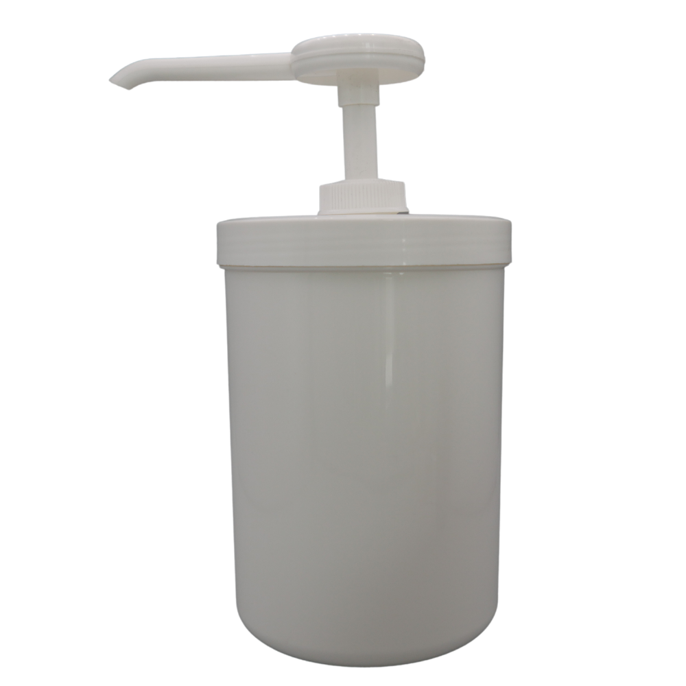 1000g/1250ml Schraubdose weiß mit Dosierpumpe