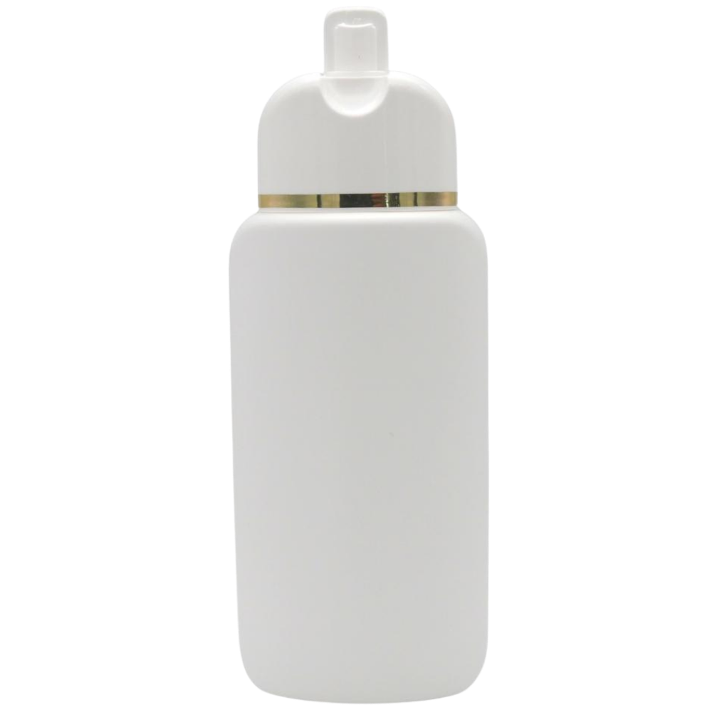 200ml ovale Flasche weiß, HDPE