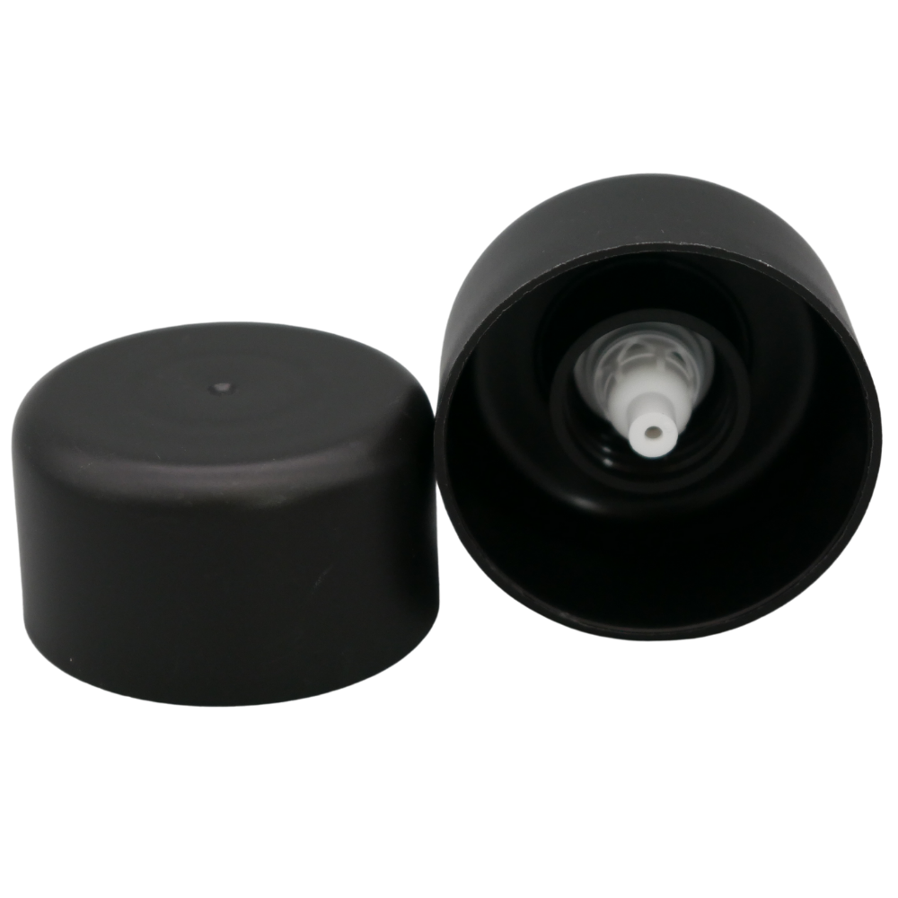 Verschluss schwarz mit Tropfer, DIN18