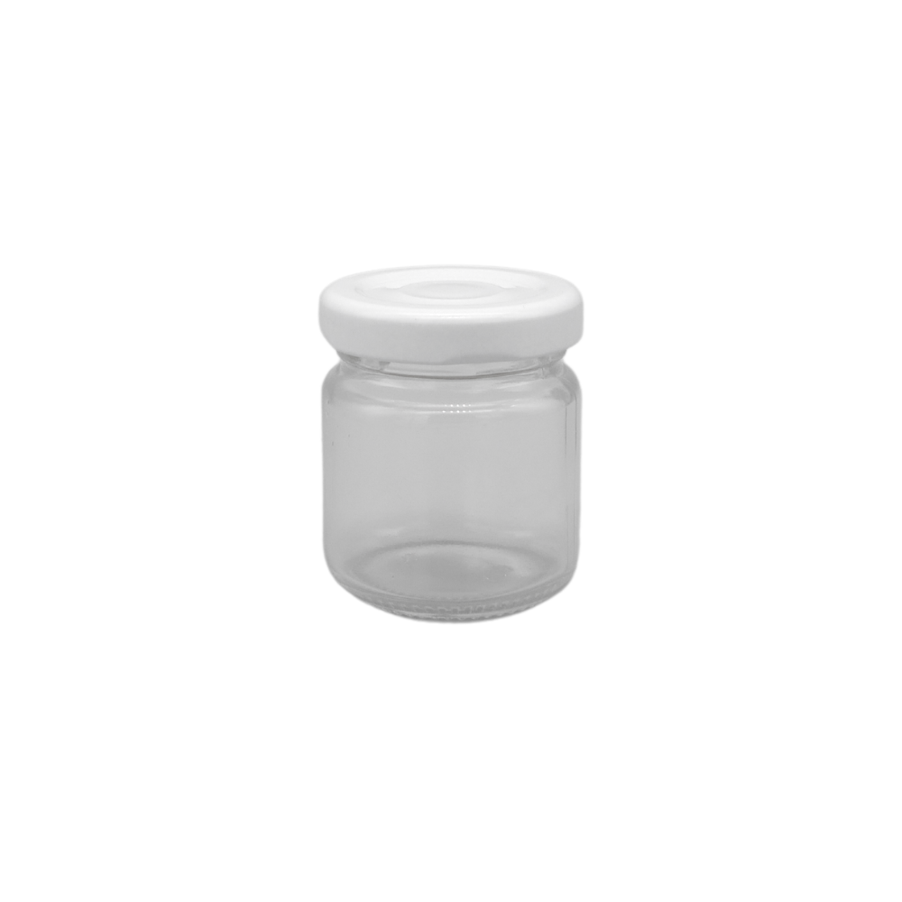50ml Konservenglas mit weißem Twist-off