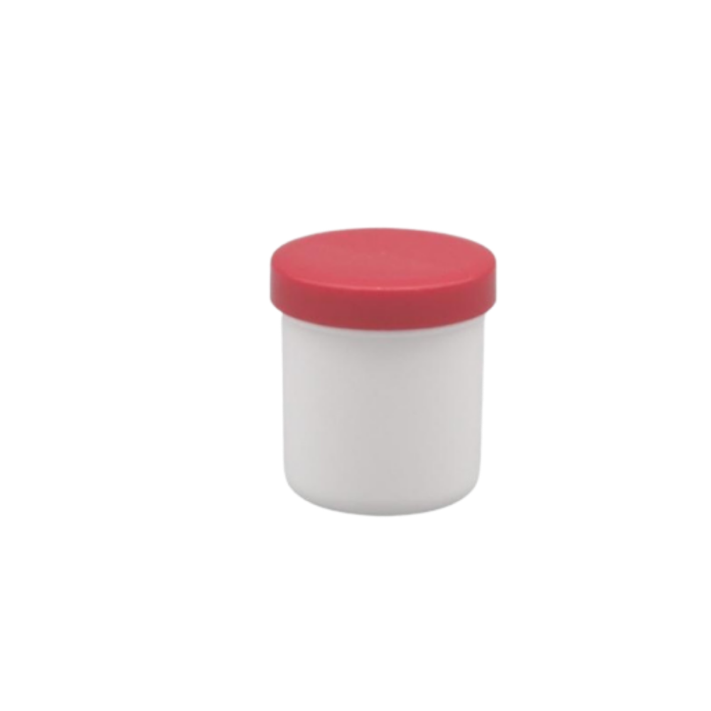10g/12ml Schraubdose weiß mit rotem Verschluss