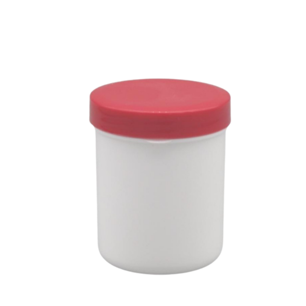 30g/35ml Schraubdose weiß mit rotem Verschluss
