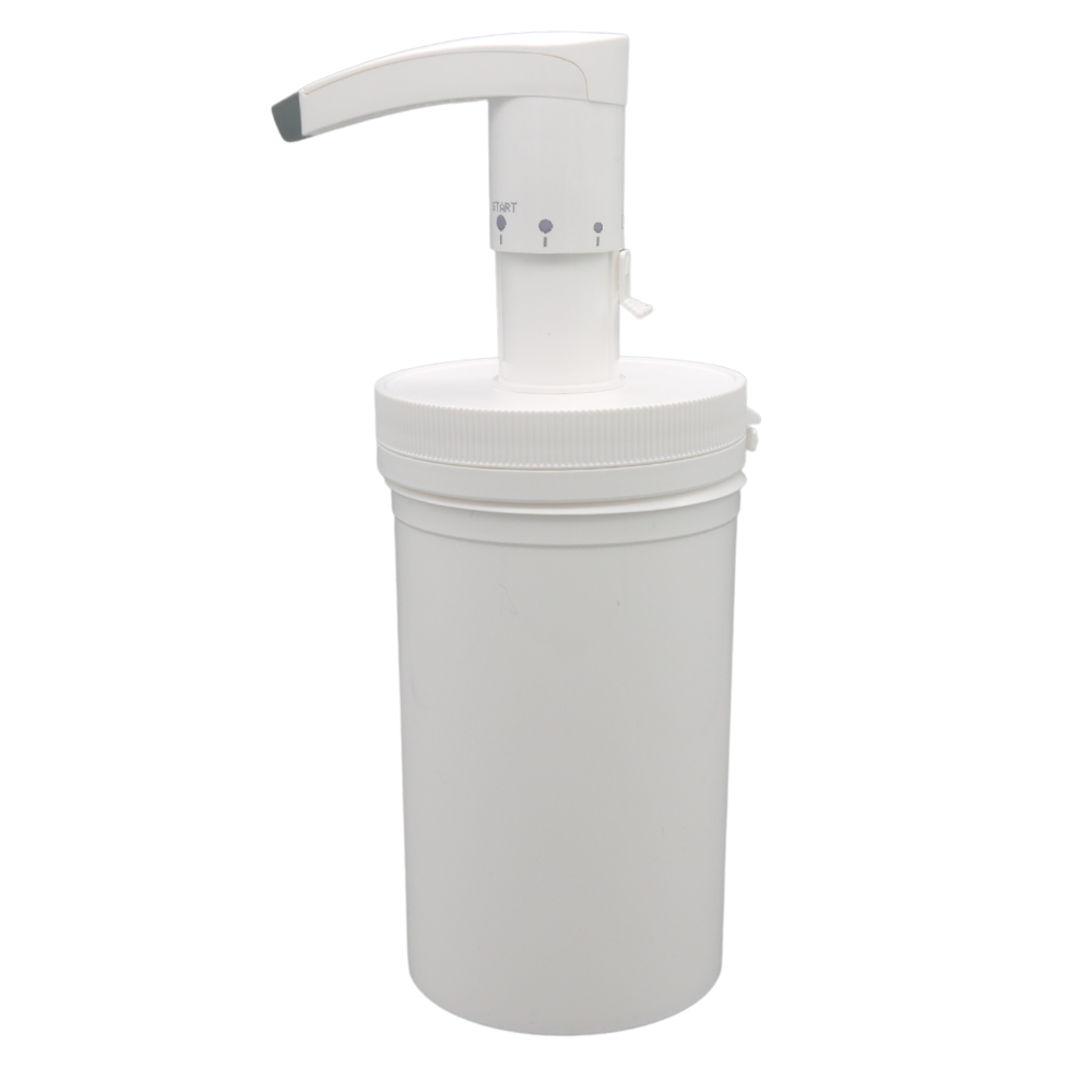 450ml Schraubdose weiß mit Dosierpumpe