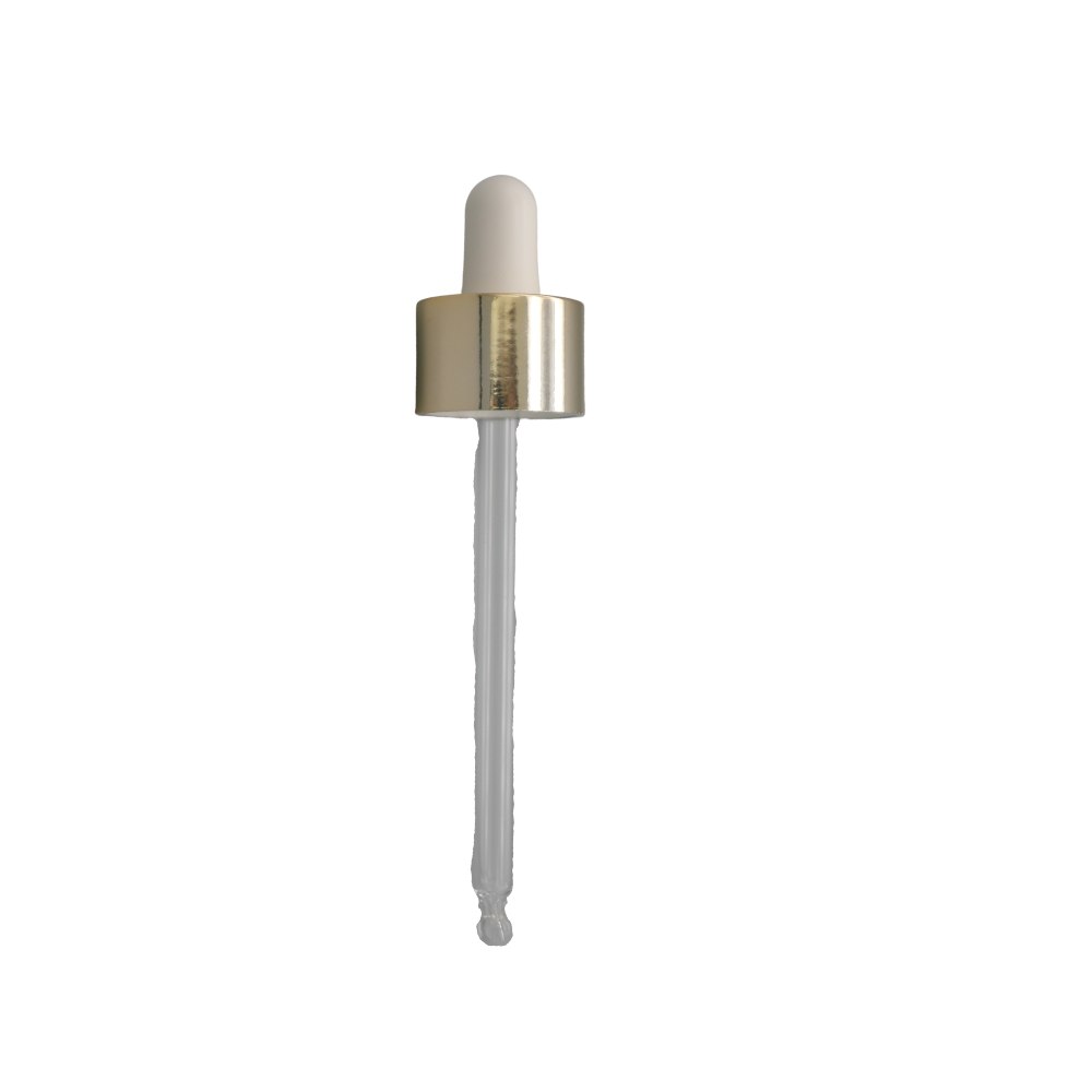Pipette 106mm gold/weiß, GCMI 24/410