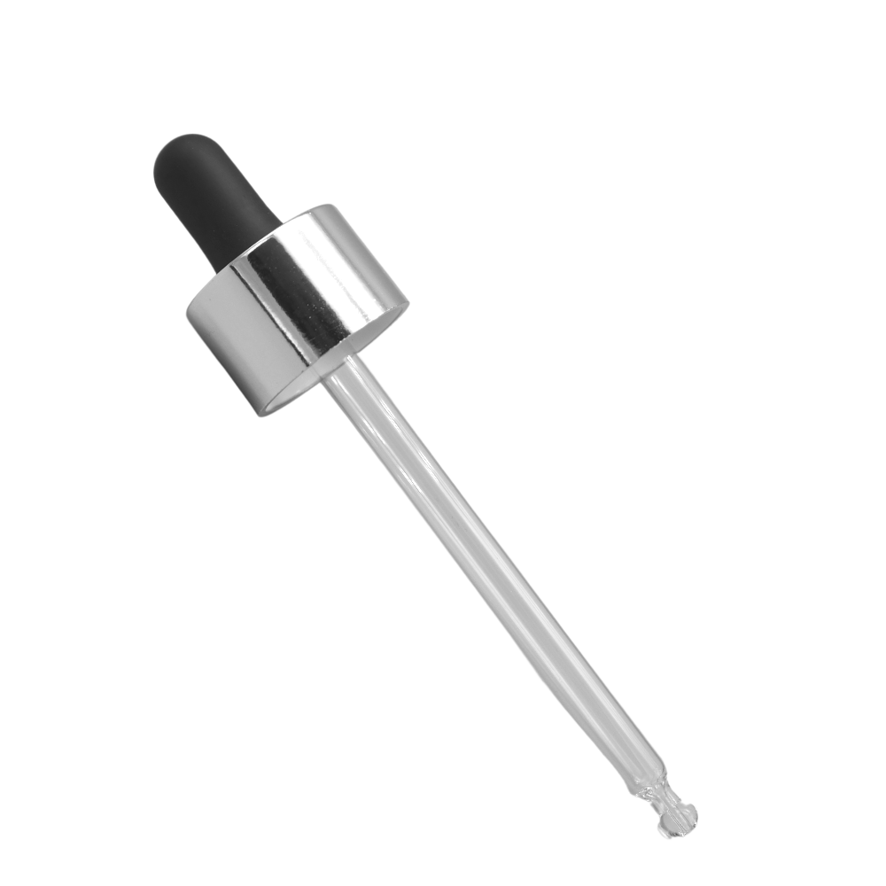 Pipette 106mm silber/weiß, GCMI 24/410