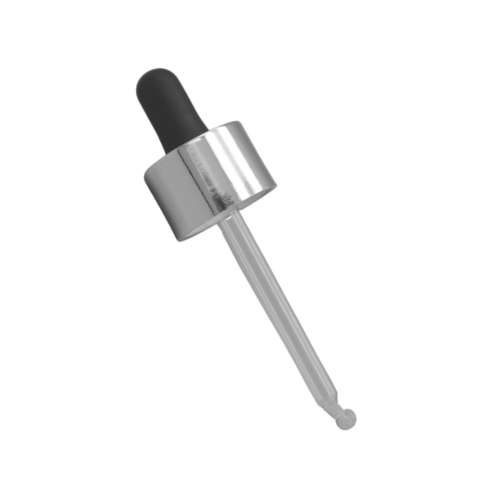 Pipette 80mm silber/schwarz, GCMI 24/410